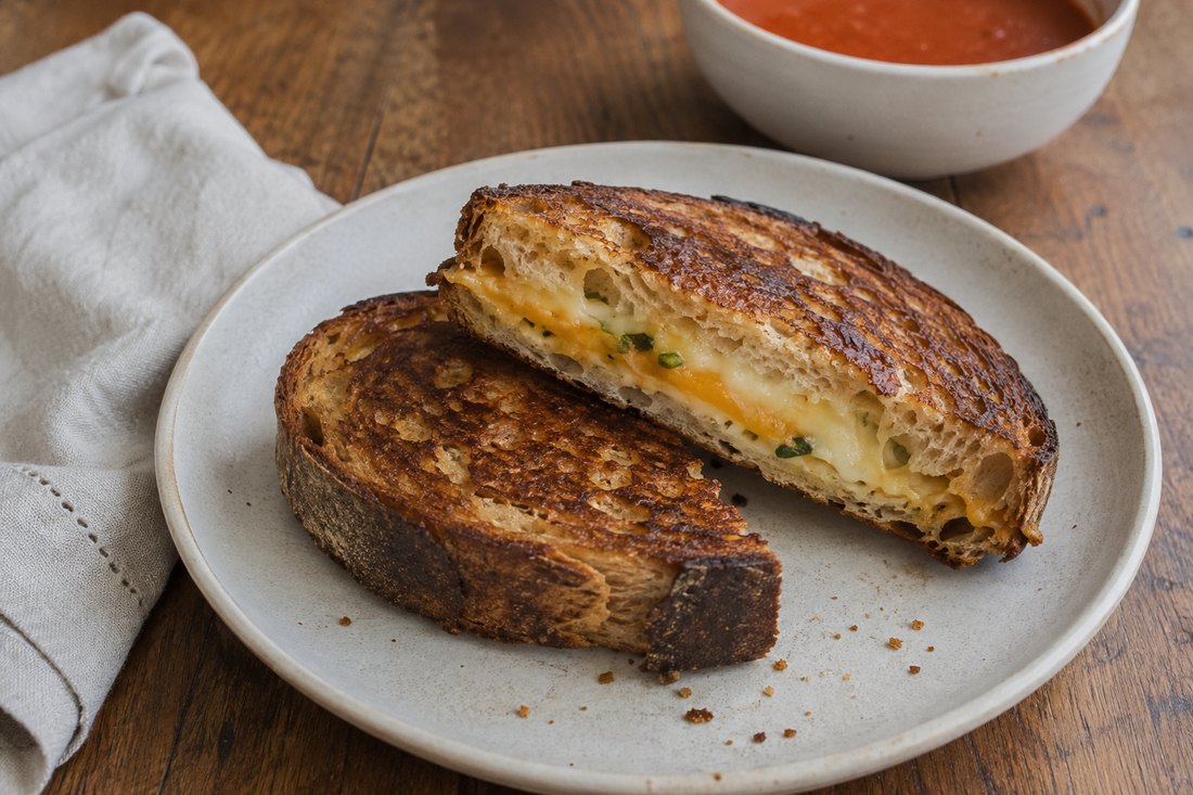 Jalapeño Cheddar Sourdough Grilled Cheese