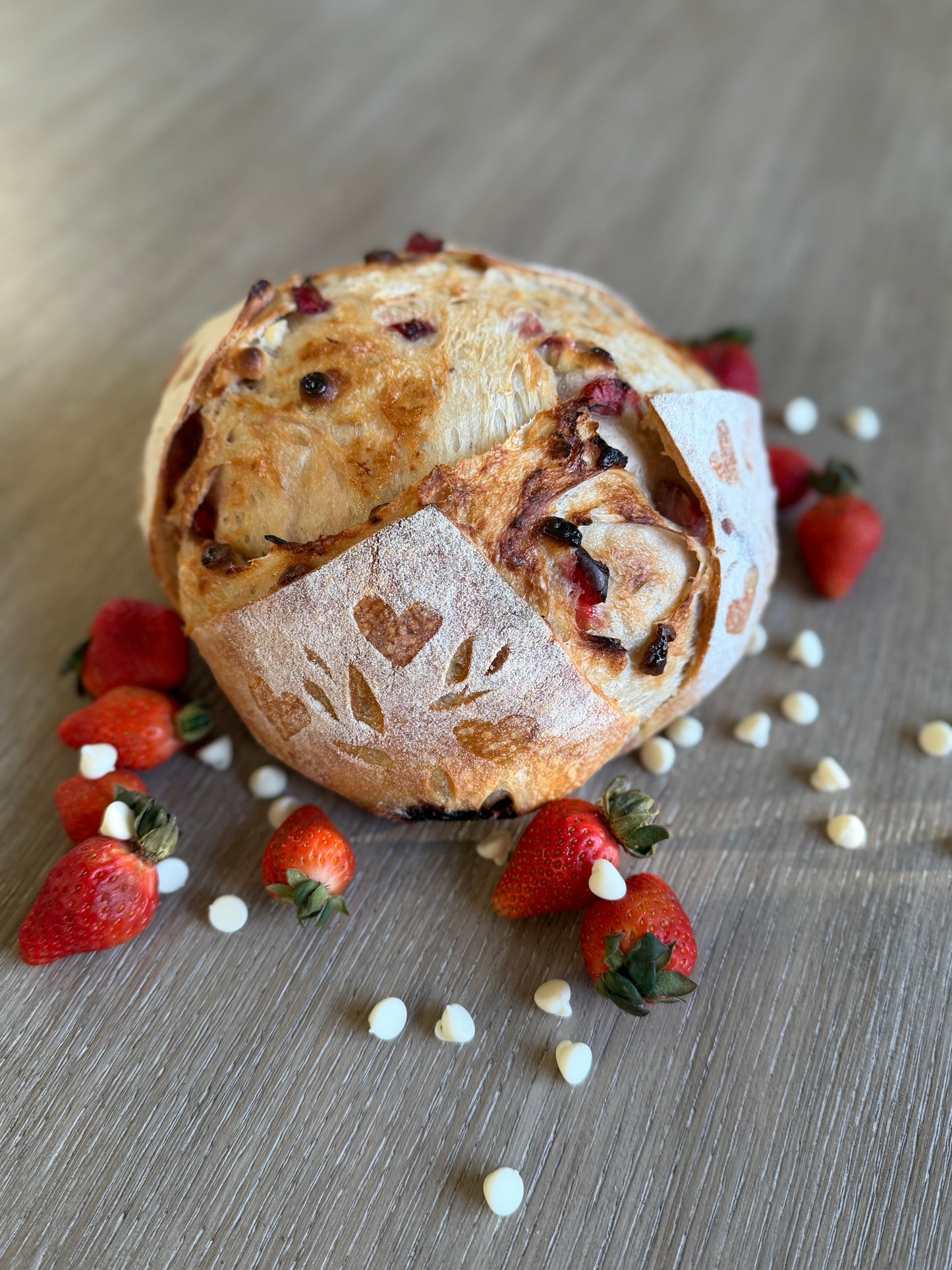 Strawberry & White Chocolate Sourdough Loaf